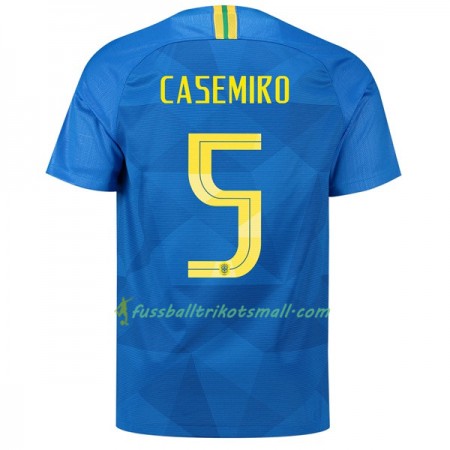 Günstige Fußballtrikots Brasilien Casemiro 5 WM 2018 Auswärts-trikot kaufen